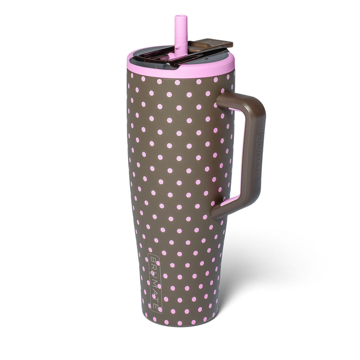 40oz Era Flip Handled Tumbler in Mocha Dot
