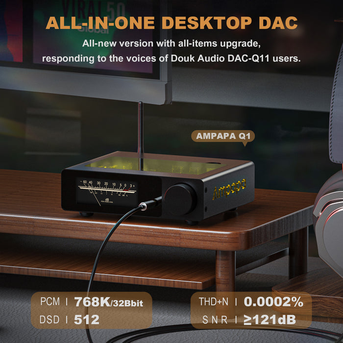 Ampapa Q1 HIFI ESS9039+AK4493 Desktop DAC [Based on DAC-Q11]