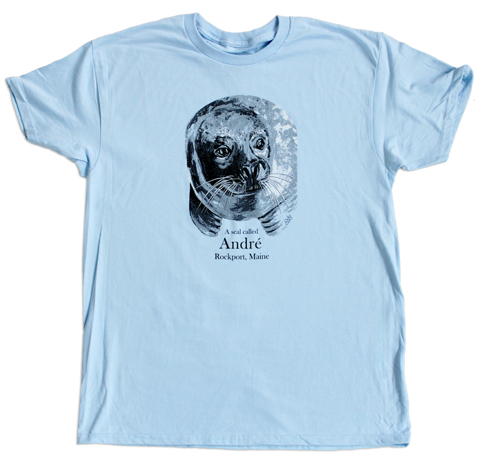 Andre the Seal Adult Light Blue T-shirt