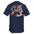 Navy blue t-shirt with a tiger graphic and 'Auburn' text on a white background