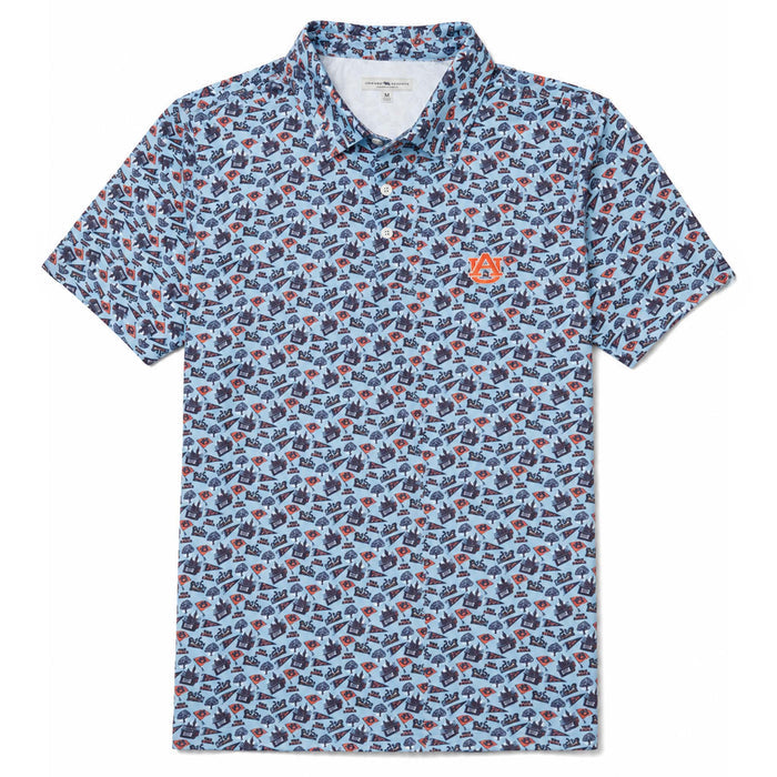 Auburn Tigers Campus Icons Printed Polo