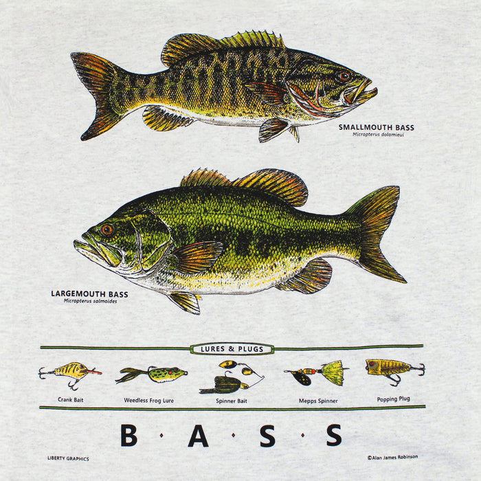Bass & Lures Ash Adult T-shirt