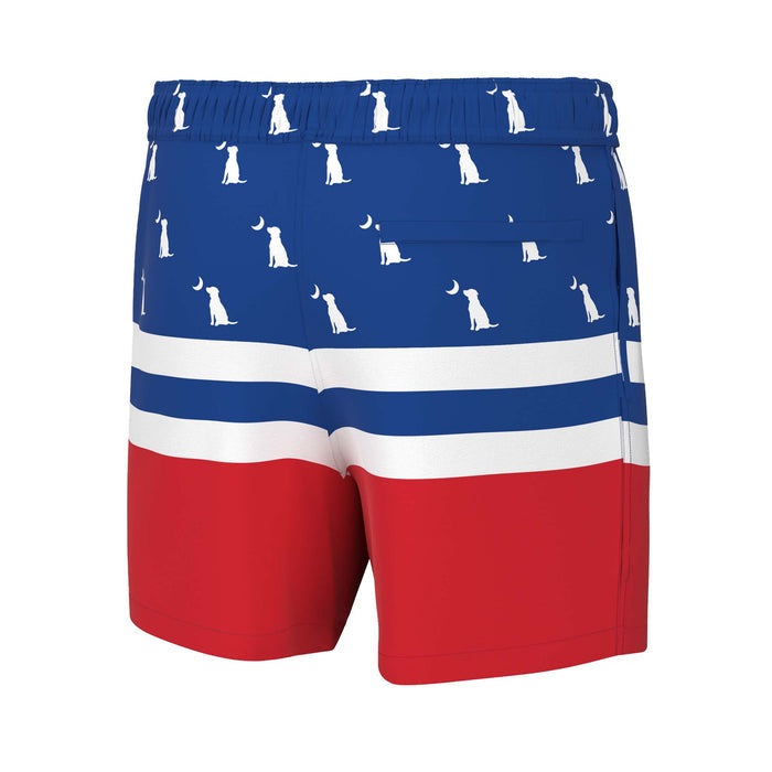 Local Boy Bayview Swim Trunks in Red, White and Blue