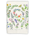 Beneficial Herbs White Tea Towel