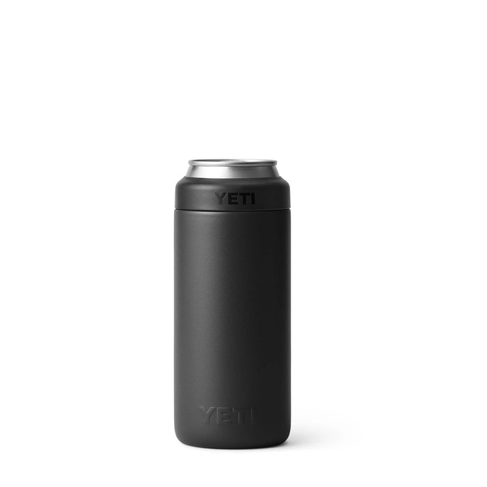 Yeti Black Rambler 12oz Slim Can Colster