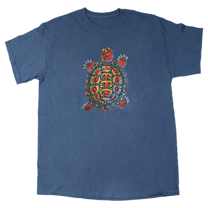 Box Turtle Adult Dusk Blue T-shirt