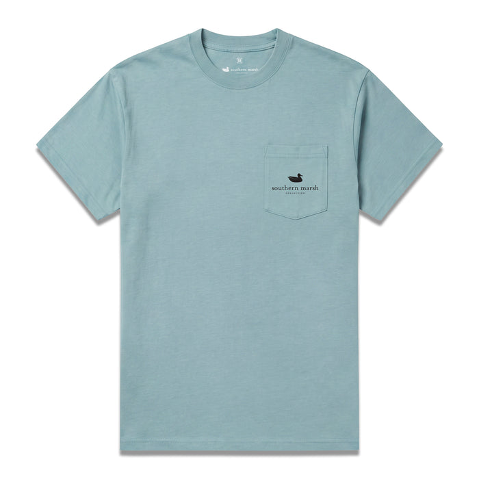 Branding Retro Camo Short Sleeve T-Shirt in Galacia Green