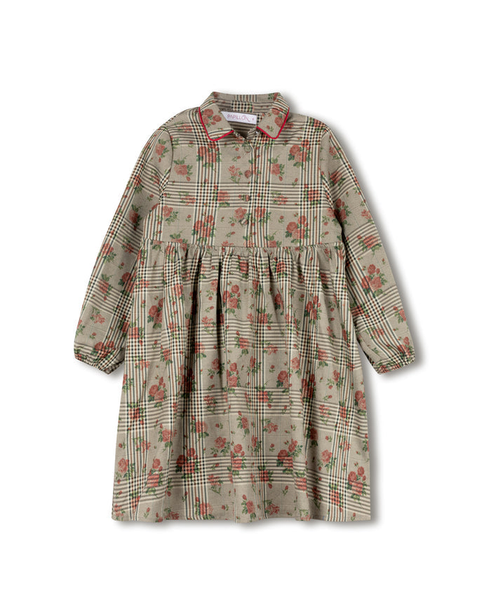 Burt Plaid And Floral Dress - Junees