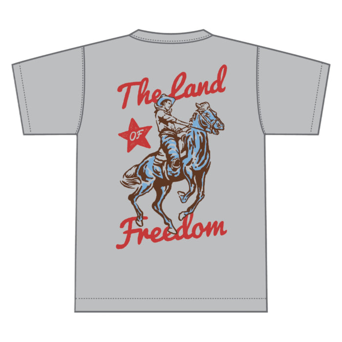 Busch Light Land of Freedom Short Sleeve T-Shirt in Grey