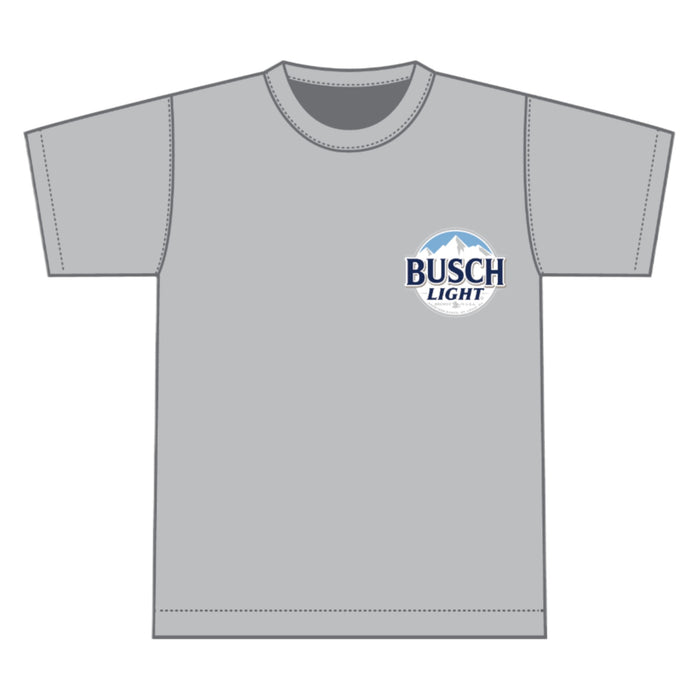 Busch Light Land of Freedom Short Sleeve T-Shirt in Grey