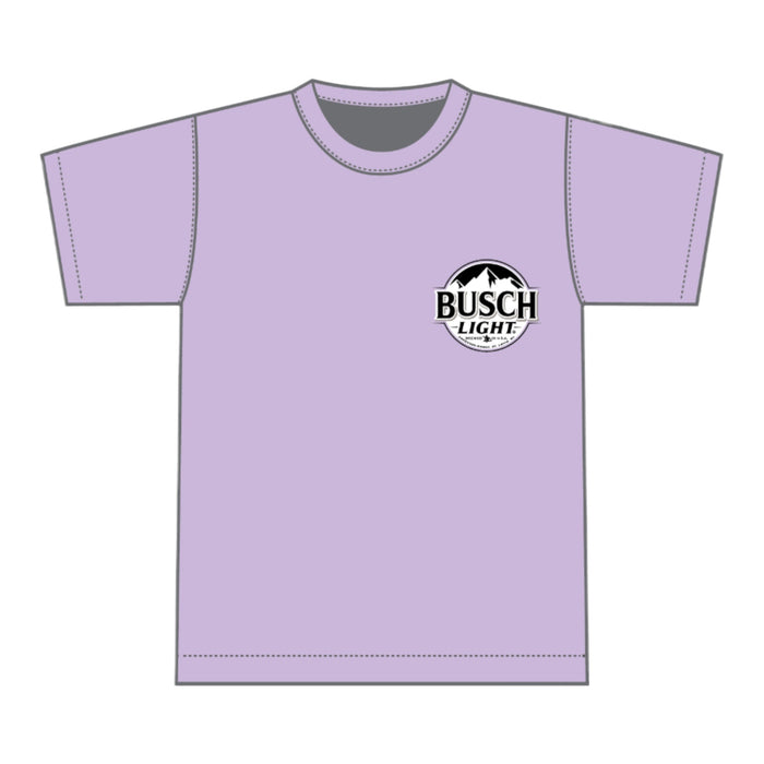 Busch Light Love From the West Short Sleeve T-Shirt in Purple