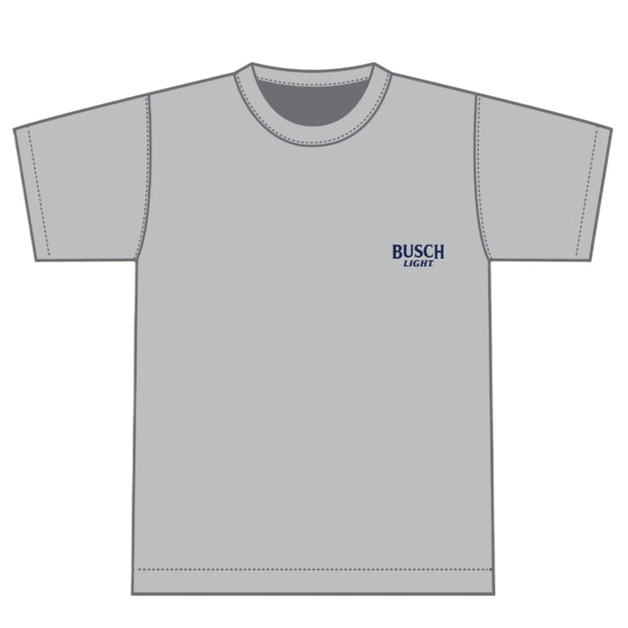 Busch Light Lure Short Sleeve T-Shirt in Grey