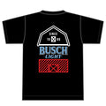 Busch Light Patriotic Barn Short Sleeve T-Shirt in Black