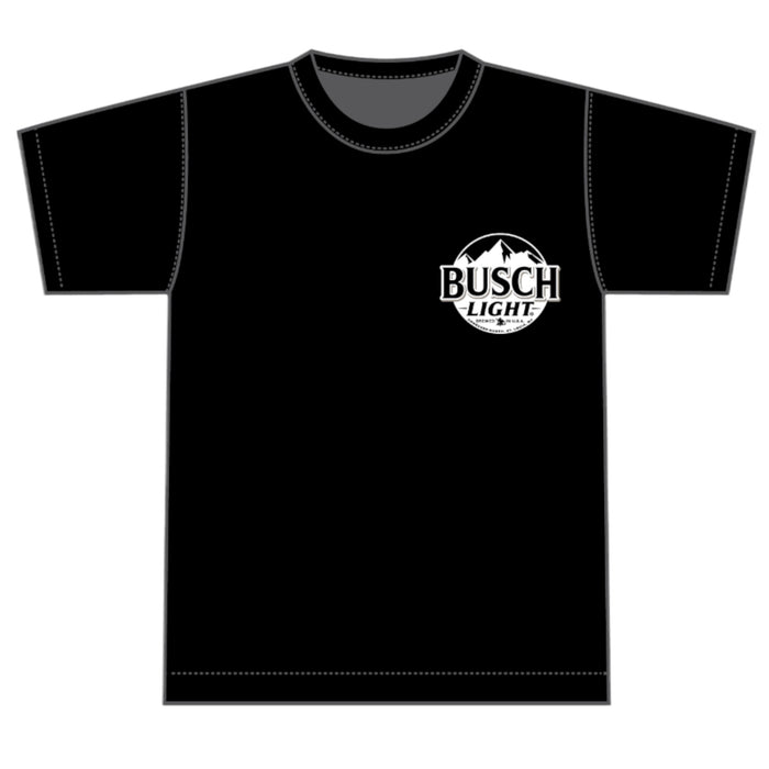 Busch Light Patriotic Barn Short Sleeve T-Shirt in Black