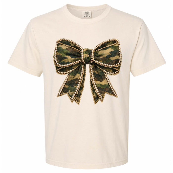 Camo Bow Short Sleeve T-Shirt