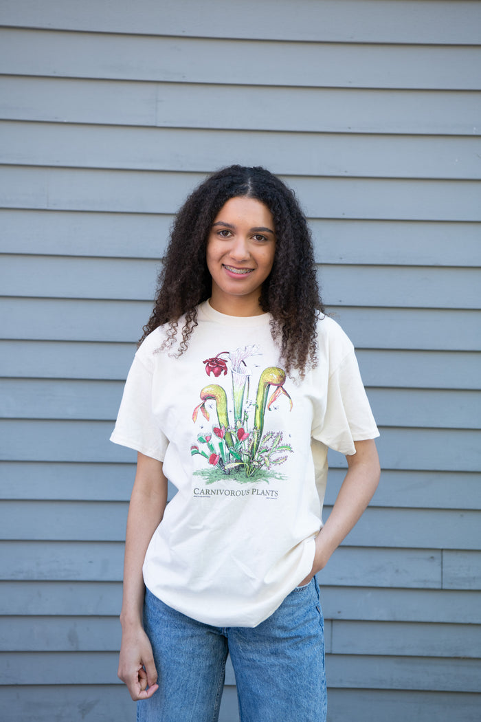 Carnivorous Plants Adult Natural Organic 2-sided T-shirt