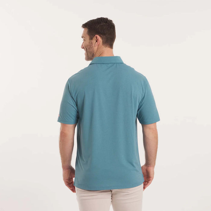 Causeway Mesh Performance Polo in Teal