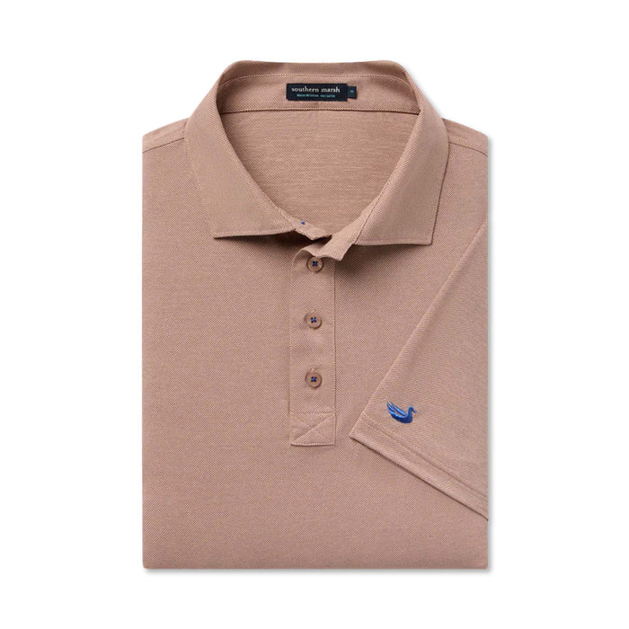 Causeway Mesh Performance Polo in Washed Peach