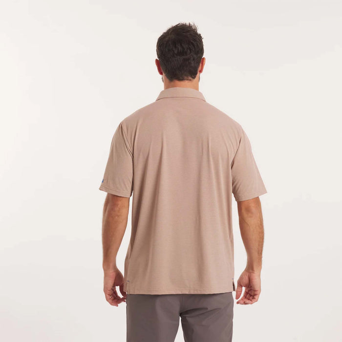 Causeway Mesh Performance Polo in Washed Peach