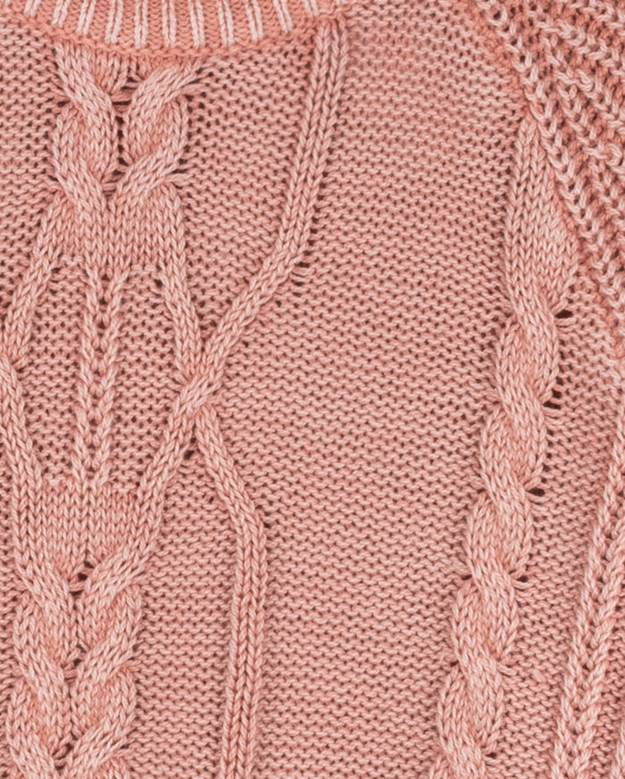 Chunky Cable Knit Design Sweater - Junees