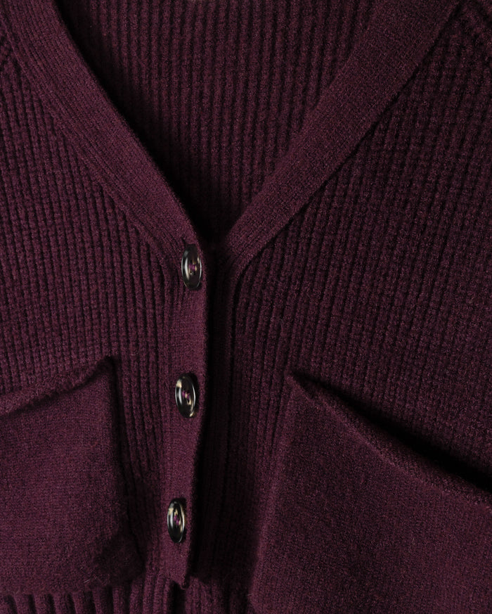 Chunky Short Placket Cardigan - Junees