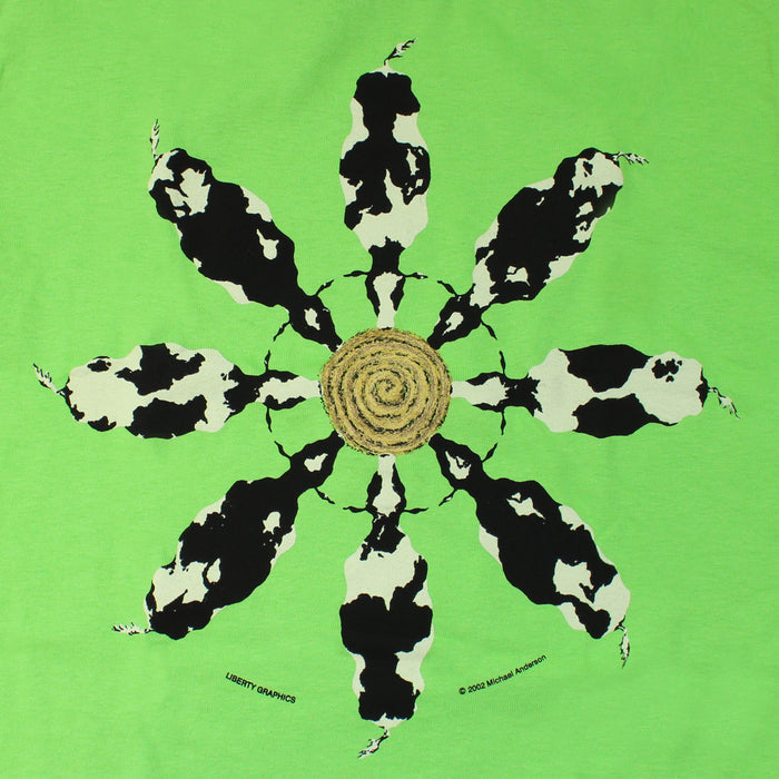 Cow Mandala Youth Key Lime T-shirt