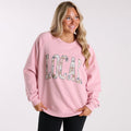 Crescent Crewneck Sweatshirt in Baby Pink