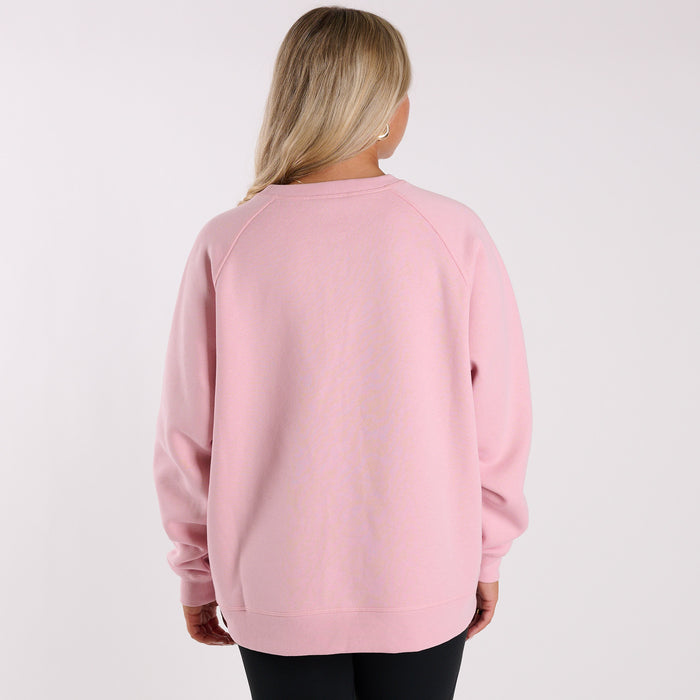 Crescent Crewneck Sweatshirt in Baby Pink