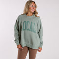 Crescent Crewneck Sweatshirt in Dusty Green