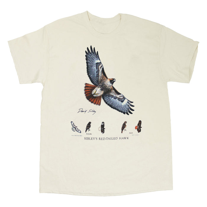 David Sibley's Red-Tailed Hawk Adult Natural T-shirt