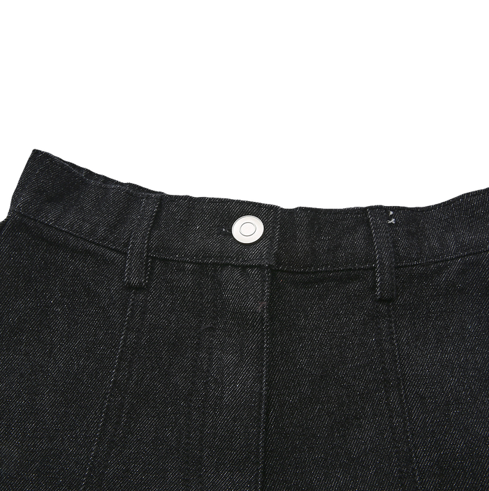 Denim Paneled Skirt