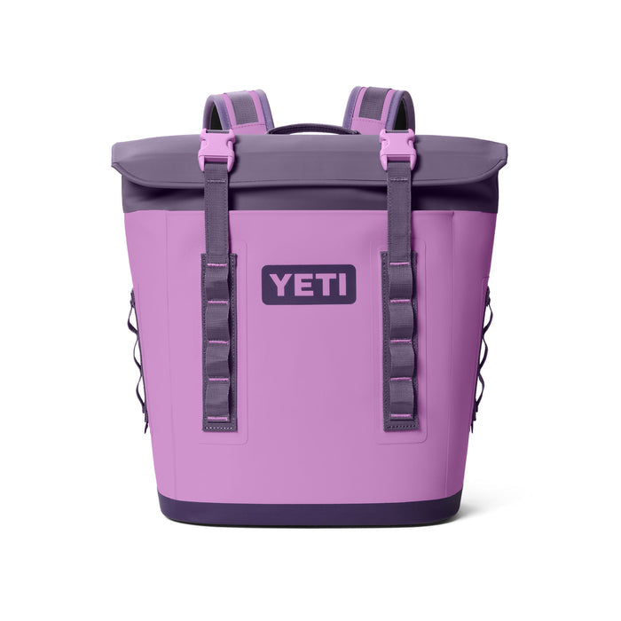 Purple YETI backpack cooler on a white background