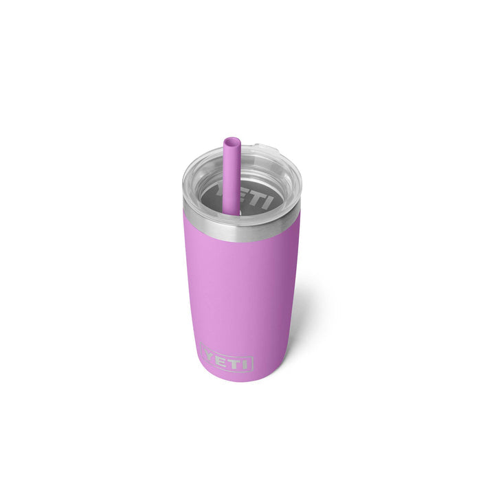 Yeti Desert Bloom Rambler 10oz Tumbler with Silicone Straw shown on a white background.
