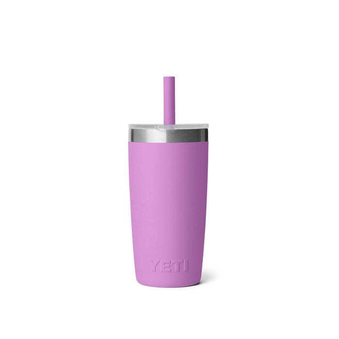 Yeti Desert Bloom Rambler 10oz Tumbler with Silicone Straw shown on a white background.
