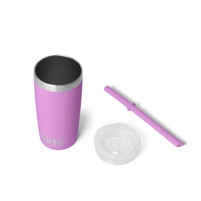 Yeti Desert Bloom Rambler 10oz Tumbler with Silicone Straw shown on a white background.