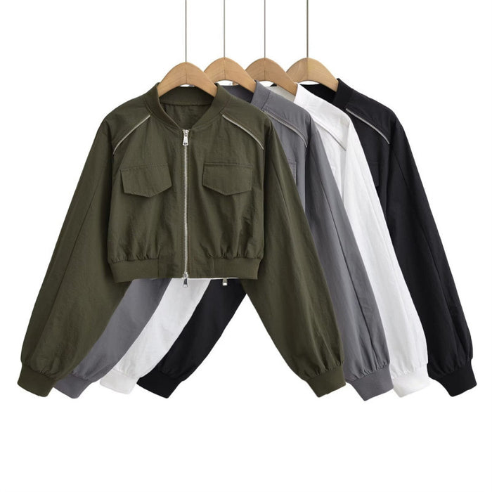 Double Zip Baseball Jacket Coat
