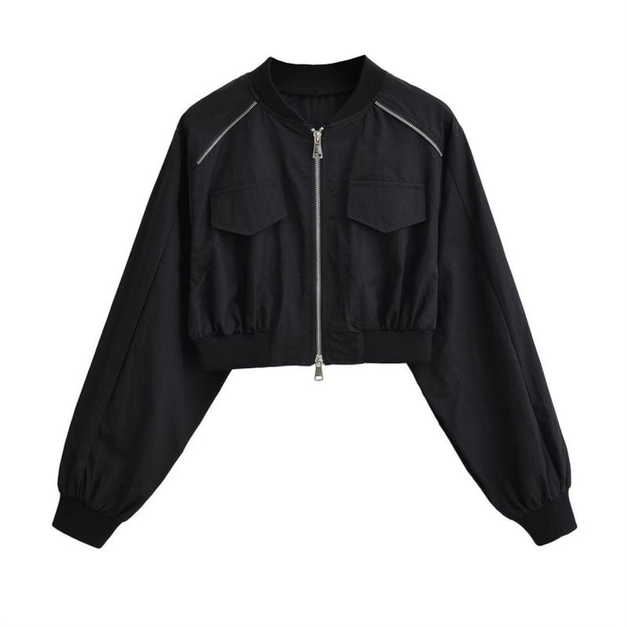 Double Zip Baseball Jacket Coat