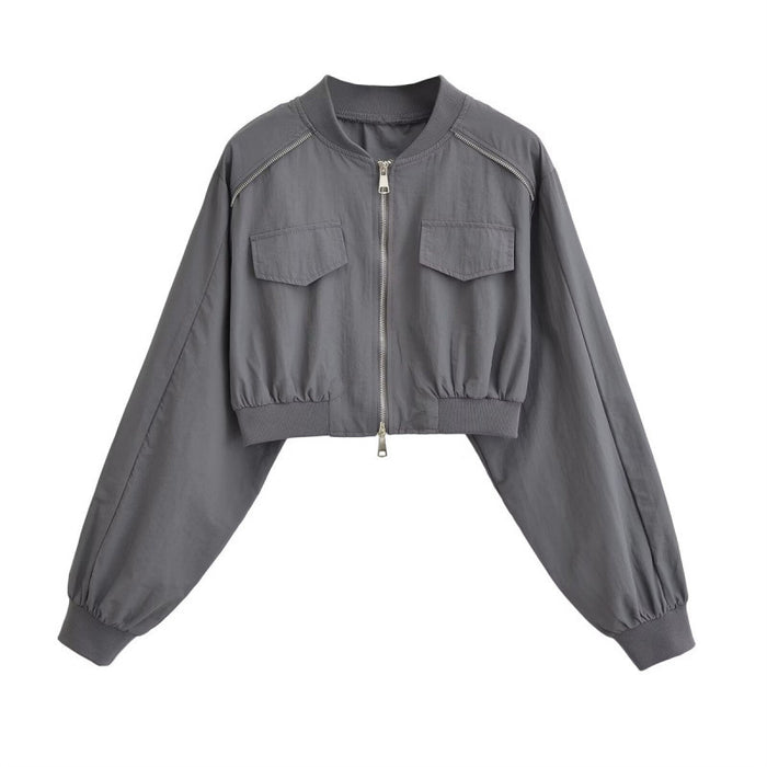 Double Zip Baseball Jacket Coat