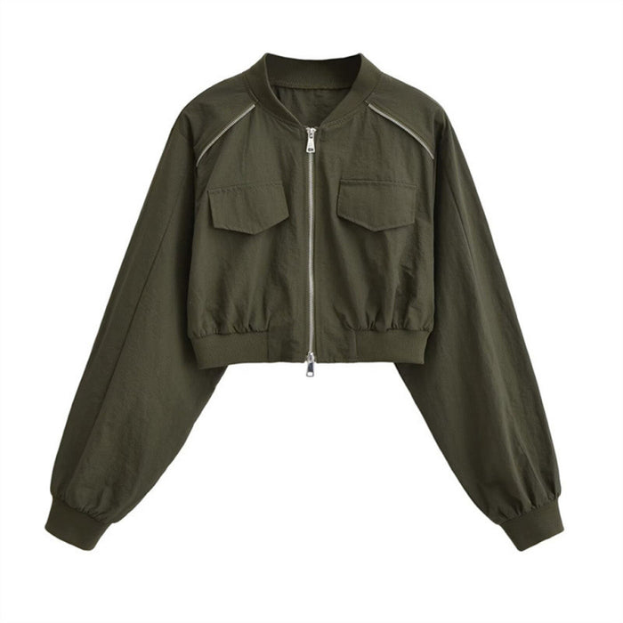 Double Zip Baseball Jacket Coat