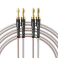 Douk Audio 14AWG OFC Copper Speaker Wire Cable with Gold-Plated Banana Tip Plugs