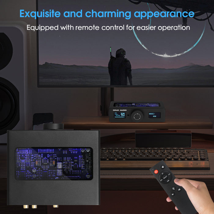 Douk Audio DAC-Q11 HiFi ESS9038Q2M+AK4493 USB DAC Audio Adapter COAX/OPT D/A Converter DSD256