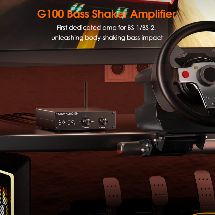 Douk Audio G100 Bass Shaker Amplifier for Tactile Transducer/Subwoofer 100W
