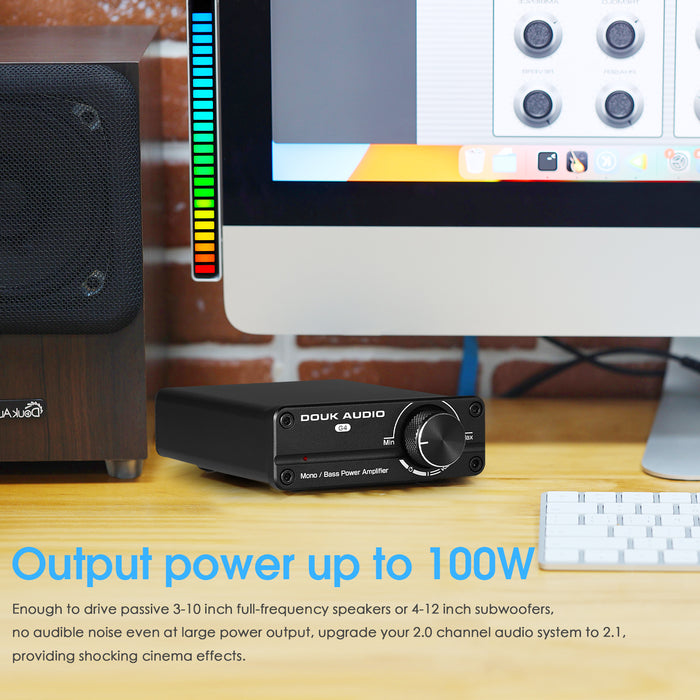 Douk Audio G4 Mono Channel Digital Amplifier Subwoofer/Full-Frequency Power Amp 100W