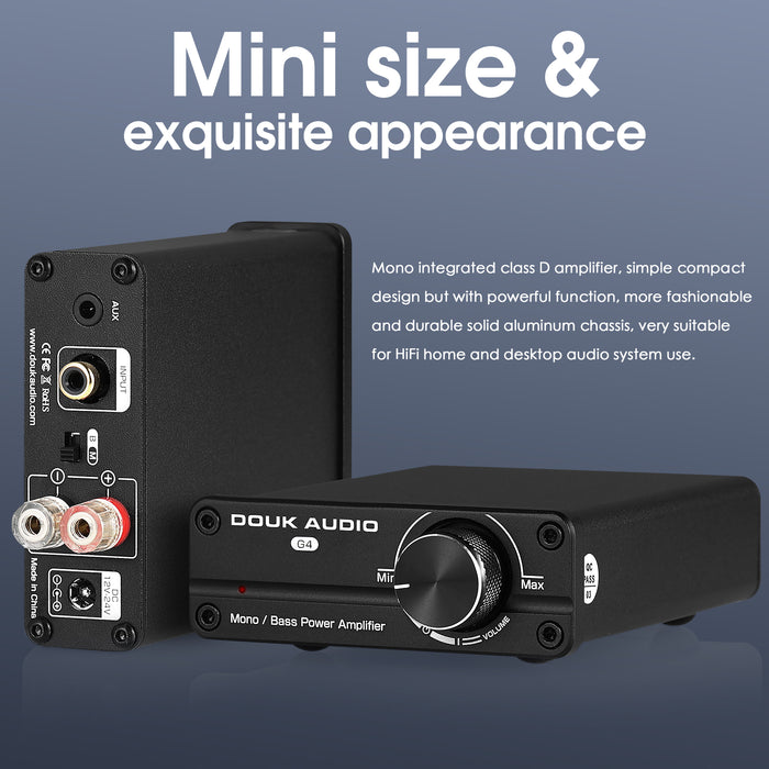 Douk Audio G4 Mono Channel Digital Amplifier Subwoofer/Full-Frequency Power Amp 100W
