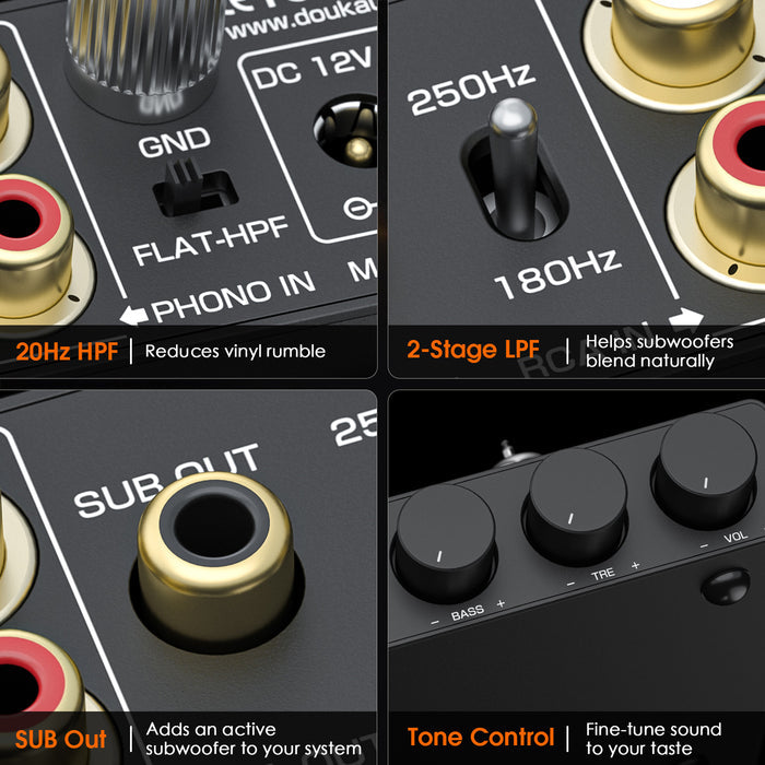 Douk Audio H5 Tube Preamp with LPF / HPF