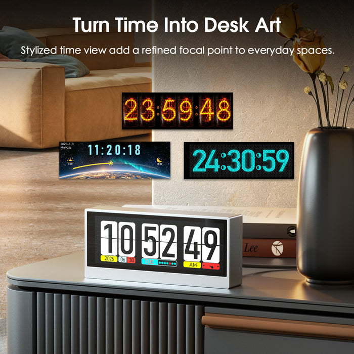 Douk Audio Lab TX7 Desktop Display with VU Meter, Spectrum Visualizer & Clock