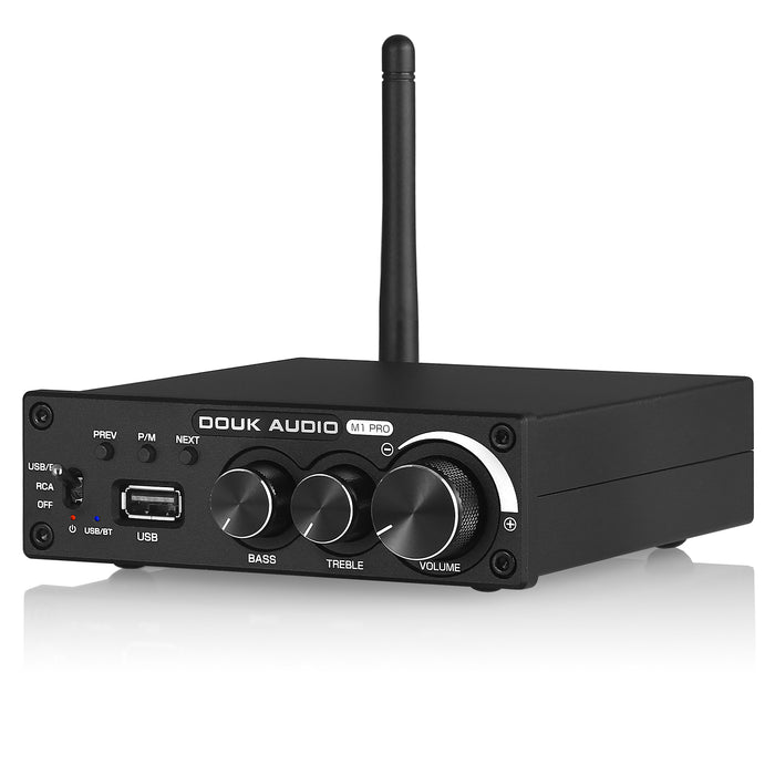 Douk Audio M1 PRO HiFi Bluetooth 5.0 Digital Amplifier Desktop Stereo Amp USB Player 160W×2