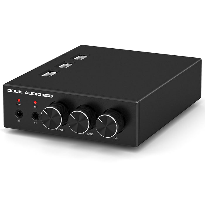Douk Audio Q2PRO Mini Stereo Gaming DAC Headphone Amp USB/OPT D/A Converter