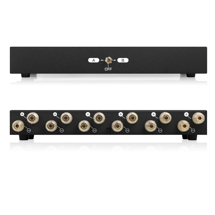 Douk Audio SP102 Passive 2(1)-IN-1(2)-OUT Audio Selector Stereo Switcher for Amplifier/Speaker