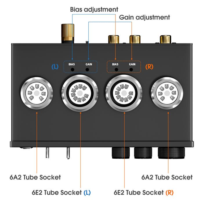 Douk Audio T9 6E2 Vacuum Tube Preamp MM/MC Phono